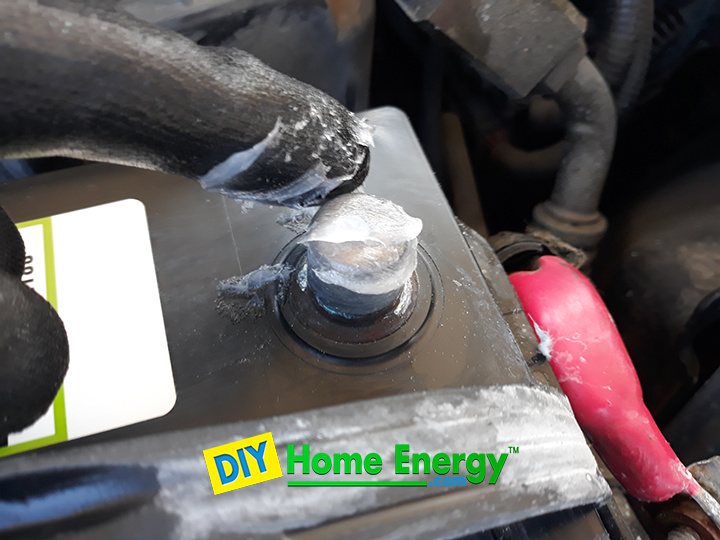 Petroleum Jelly on Battery