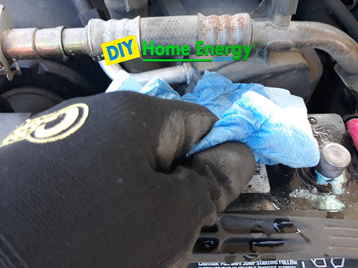 Wiping off Car Batter